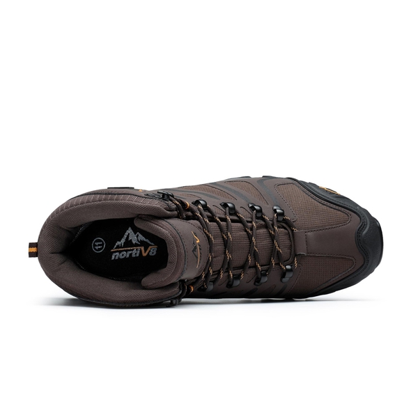 [Armadillo Series] Men's Wide Waterproof Hiking Boots【Wide Fit】 - BROWN-BLACK-TAN - 3