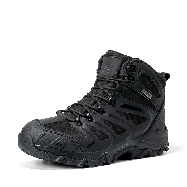 [Armadillo Series] Men's Wide Waterproof Hiking Boots【Wide Fit】 - ALL BLACK -  0