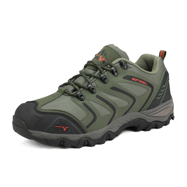 [Armadillo Series] Unisex Wide Toe Waterproof Hiking Shoes【Wide Fit】 - ARMY-GREEN-BLACK-ORANGE -  0