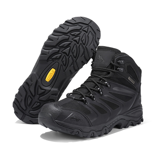 [Armadillo Series] Men's Wide Waterproof Hiking Boots【Wide Fit】 - ALL BLACK - 2