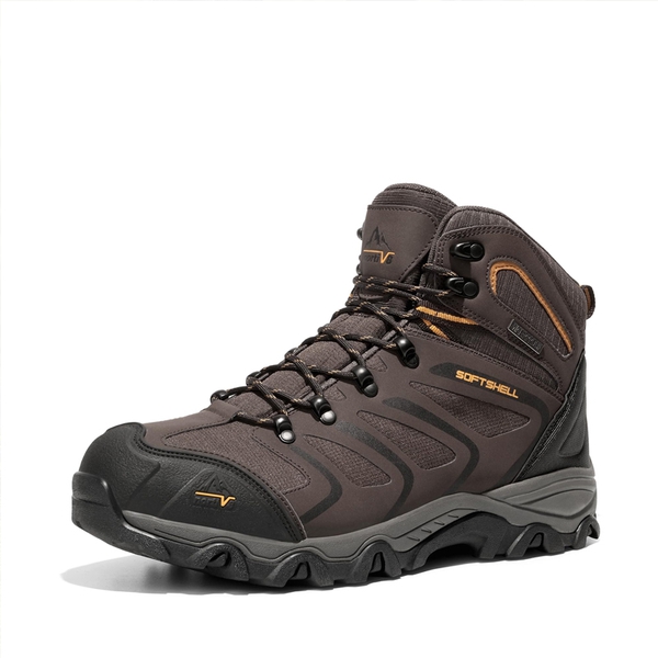 [Armadillo Series] Men's Wide Waterproof Hiking Boots【Wide Fit】 - BROWN-BLACK-TAN -  0