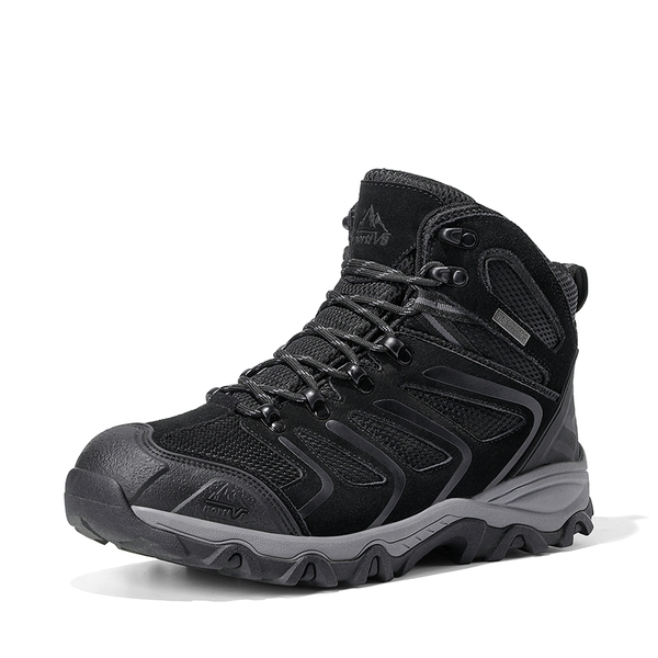 [Armadillo Series] Women's & Men's Wide Waterproof Hiking Boots【Wide Fit】 - ALL BLACK-SUEDE -  0