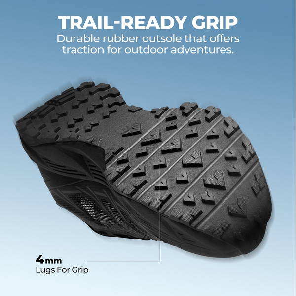 Women's Lightweight Mesh Trail Running Shoes - ALL BLACK - 6