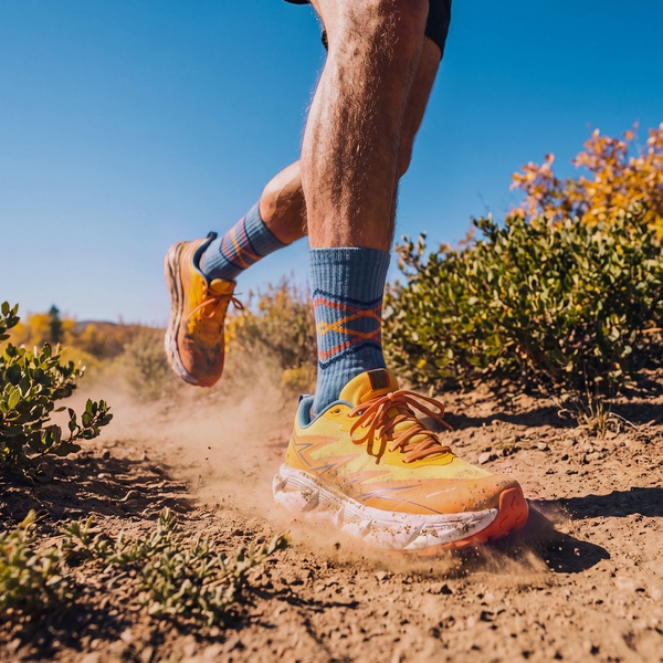 Men's Lightweight Breathable Trail Running Shoes - ORANGE - 7
