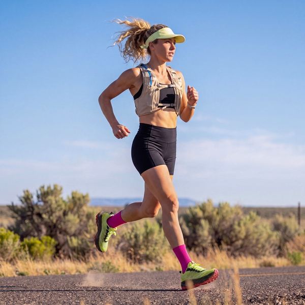 Women's Lightweight Mesh Trail Running Shoes - LEMON GREEN - 8