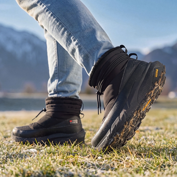 Men's Wide Fit Thinsulate Pull-on Snow Boots - BLACK - 7
