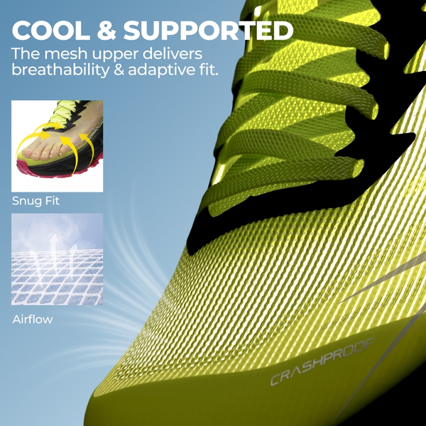Women's Lightweight Mesh Trail Running Shoes - LEMON GREEN - 4