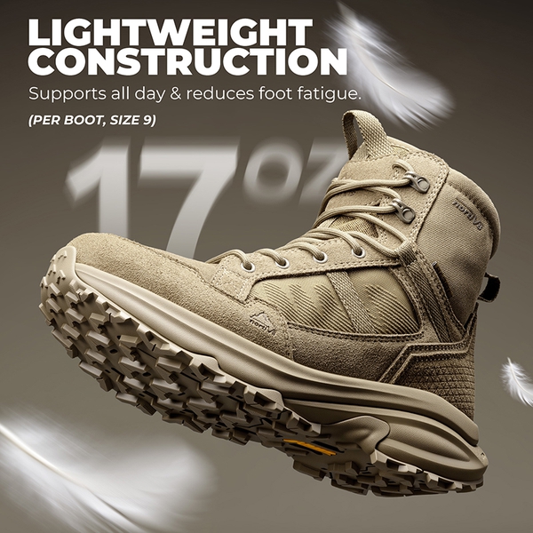 Men's Lightweight Zip Tactical Military Boots - SAND - 2