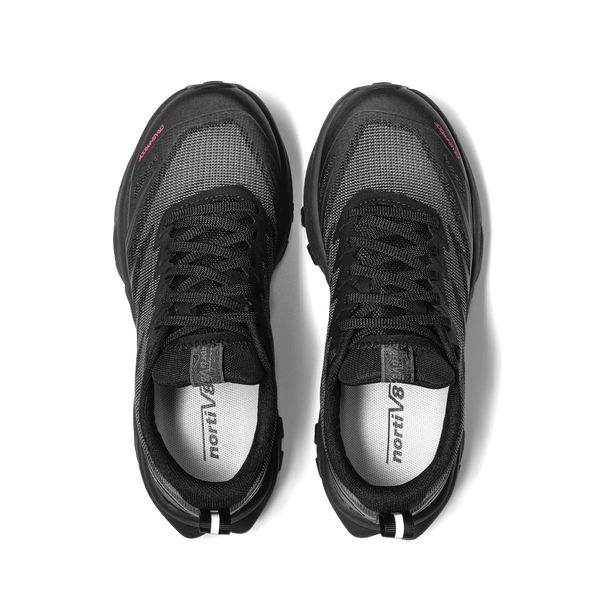 Women's Lightweight Mesh Trail Running Shoes - ALL BLACK - 2
