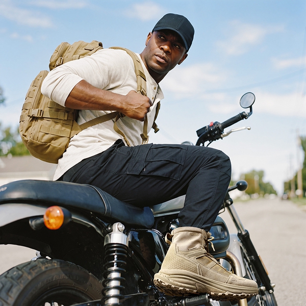 Men's Lightweight Zip Tactical Military Boots - SAND - 8
