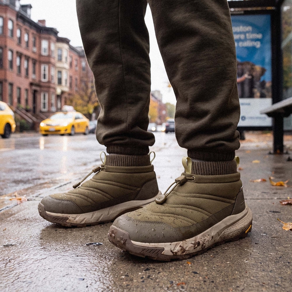 Men's Wide Toe Box Insulated Snow Boots【Wide Fit】 - OLIVE - 10