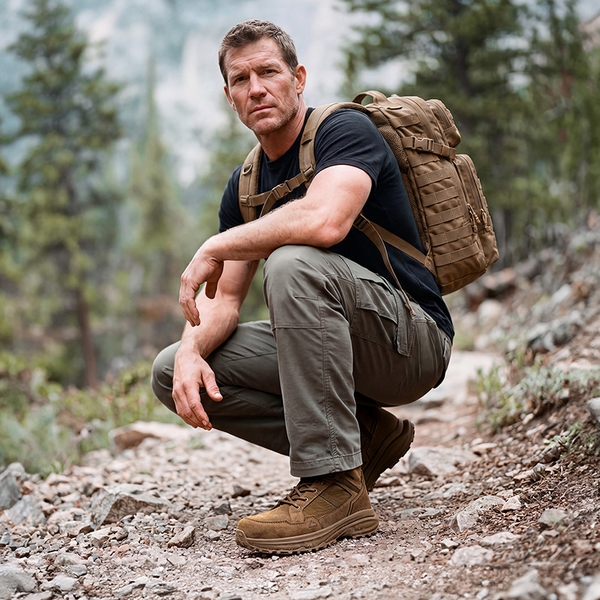 Men's Lightweight Zip Tactical Military Boots - COYOTE - 8