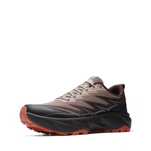Men's Lightweight Breathable Trail Running Shoes - BLACK/BROWN -  0
