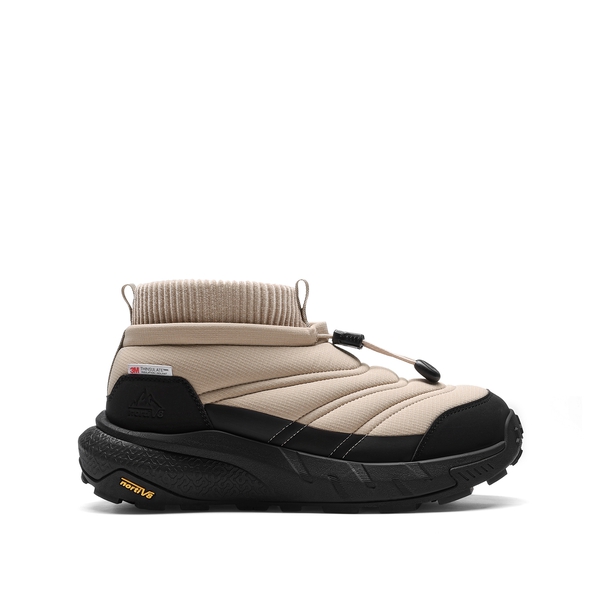 Men's Wide Toe Box Insulated Snow Boots【Wide Fit】 - BLACK/TAN - 2