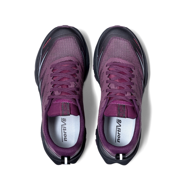 Women's Lightweight Mesh Trail Running Shoes - BLACK/PURPLE - 2