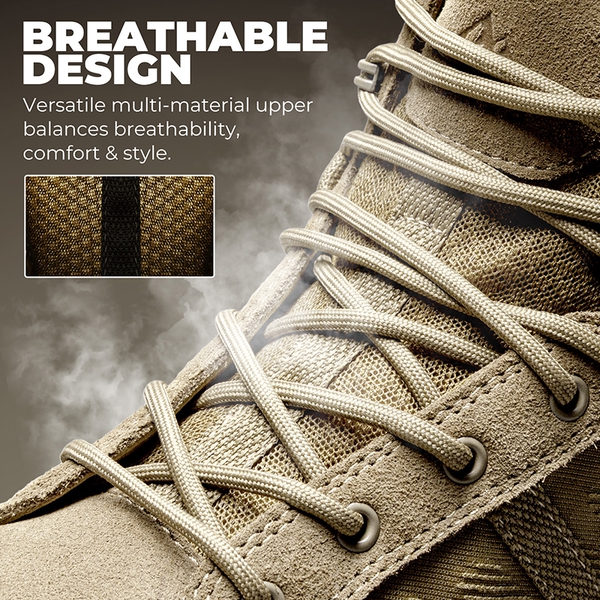 Men's Lightweight Zip Tactical Military Boots - SAND - 4