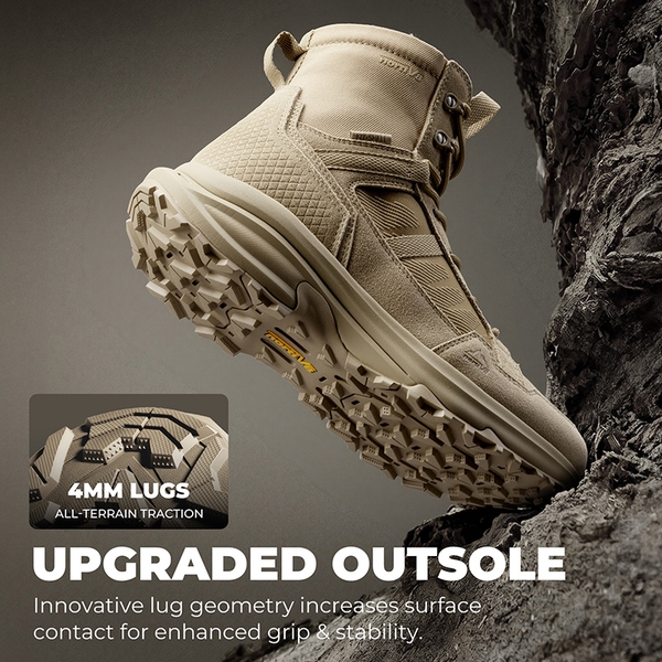 Men's Lightweight Zip Tactical Military Boots - SAND - 6