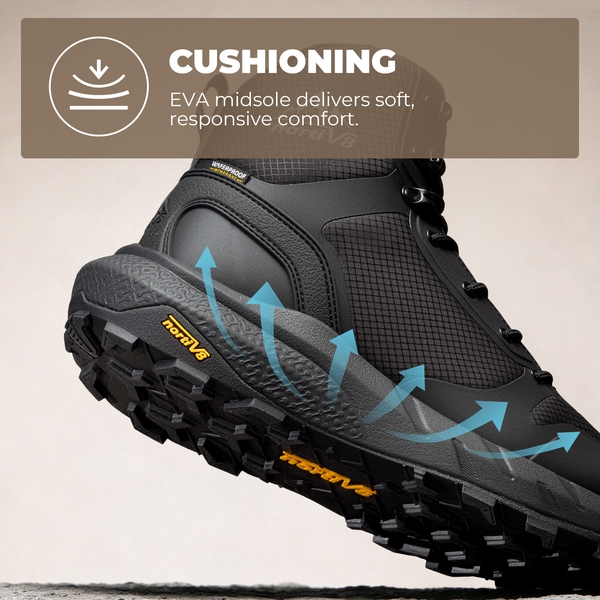 Men's Waterproof Seamless Oxford Work Boots - BLACK - 7