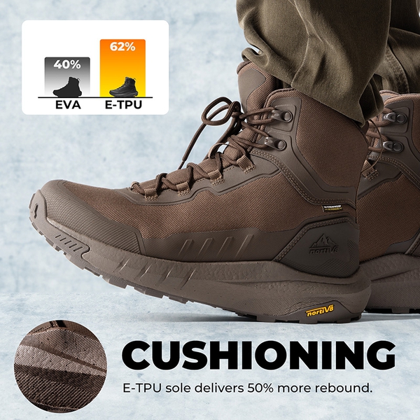 Men's Waterproof Tactical Boots with E-TPU Midsole - DARK BROWN - 3