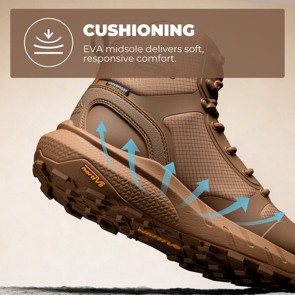 Men's Waterproof Seamless Oxford Work Boots - COYOTE - 7