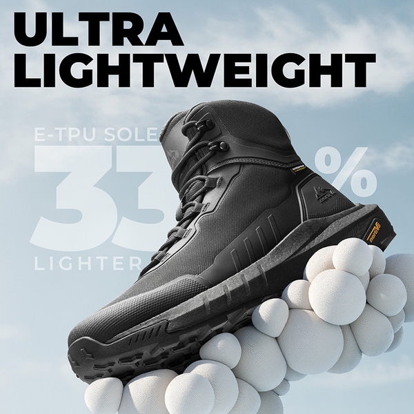 Men's Waterproof Tactical Boots with E-TPU Midsole - BLACK - 1