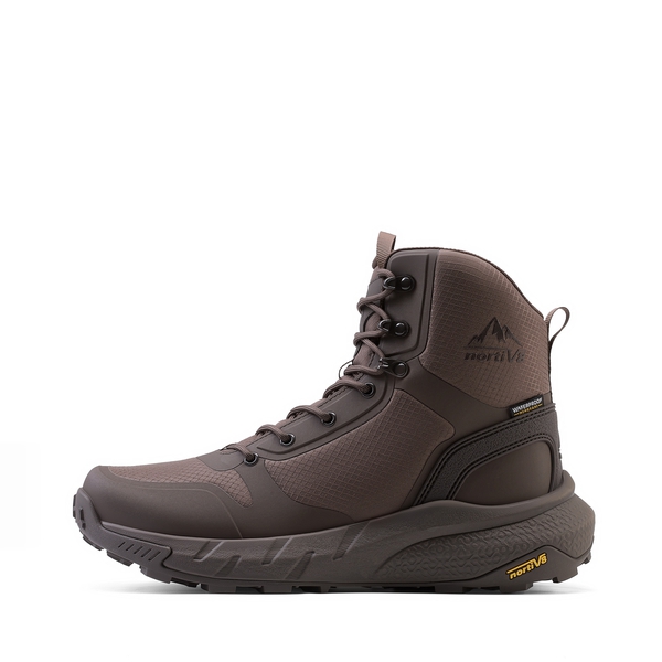 Men's Waterproof Seamless Oxford Work Boots - BROWN - 2