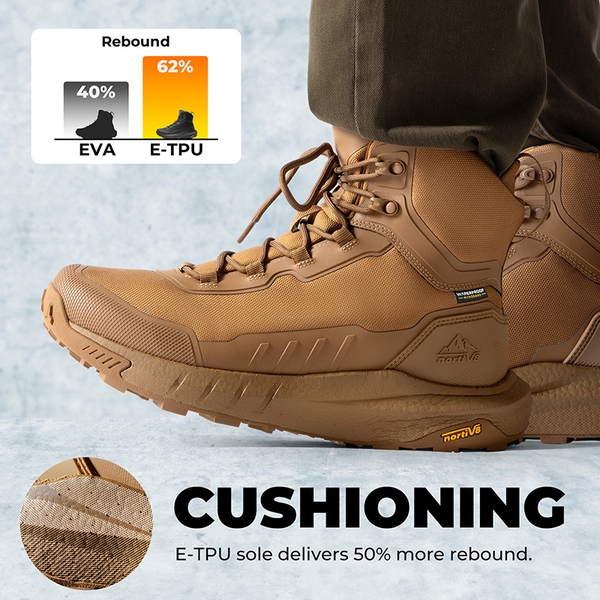 Men's Waterproof Tactical Boots with E-TPU Midsole - COYOTE - 3