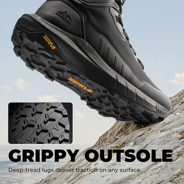 Men's Waterproof Tactical Boots with E-TPU Midsole - BLACK - 6