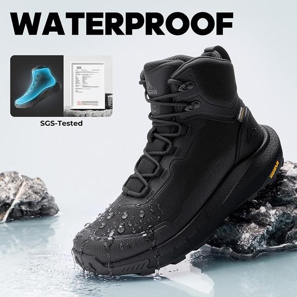 Men's Waterproof Tactical Boots with E-TPU Midsole - BLACK - 2