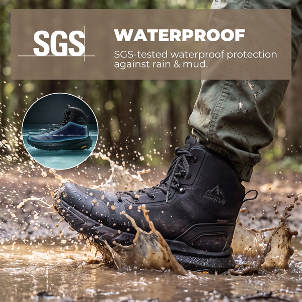 Men's Waterproof Work Boots - Seamless Oxford & Arch Support