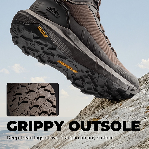 Men's Waterproof Tactical Boots with E-TPU Midsole - DARK BROWN - 6