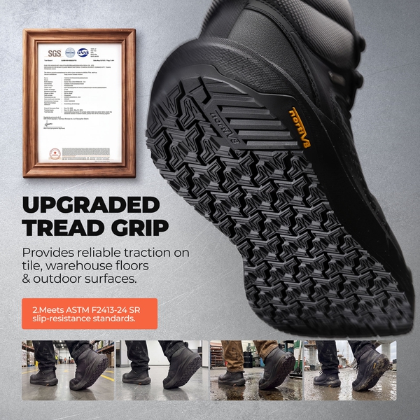 Men's WorkNano Composite Toe Work Boots - Ultra Lightweight | NORTIV 8