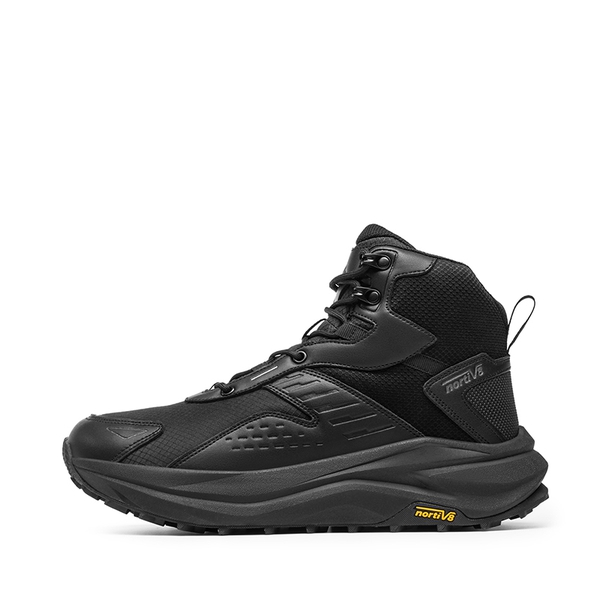 Men’s Waterproof Wide Toe Hiking Boots - BLACK - 1
