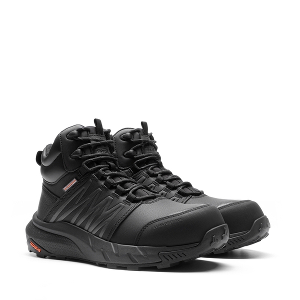 Men's Nano Composite Toe Waterproof Work Boots - BLACK - 2