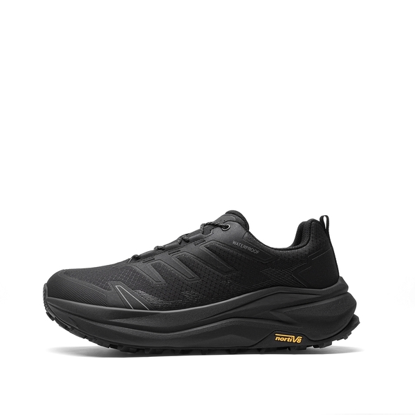 Men’s Wide Toe Box Waterproof Hiking Shoes - BLACK - 1