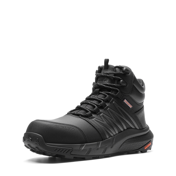Men's Nano Composite Toe Waterproof Work Boots - BLACK -  0