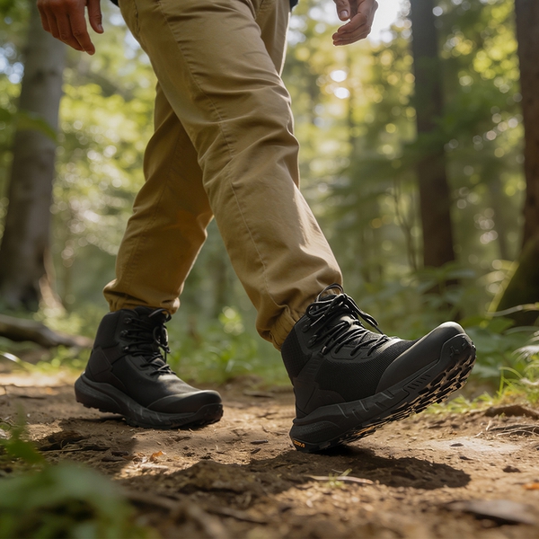 Men's Tactical & Military Work Boots with Arch Support - BLACK - 7