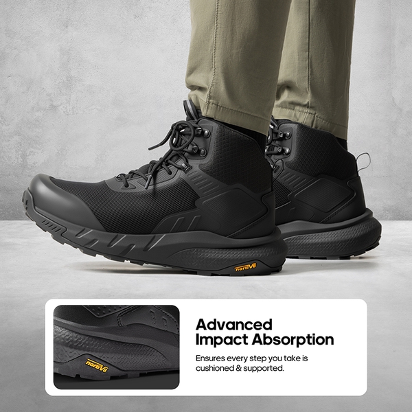 Men's Tactical & Military Work Boots with Arch Support - BLACK - 5