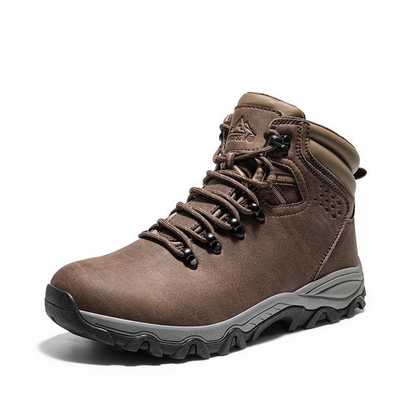 Men's Fur-Lined Thinsulate Waterproof Outdoor Boots - DARK BROWN -  0