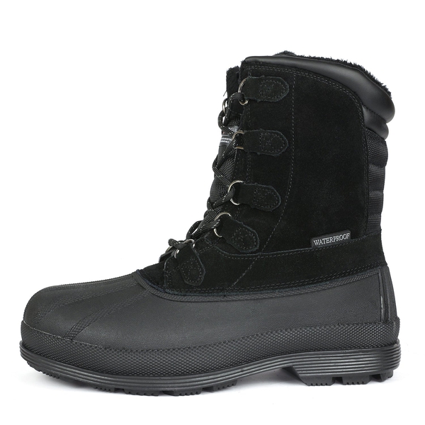 Men's Waterproof Winter Snow Boots - BLACK - 1