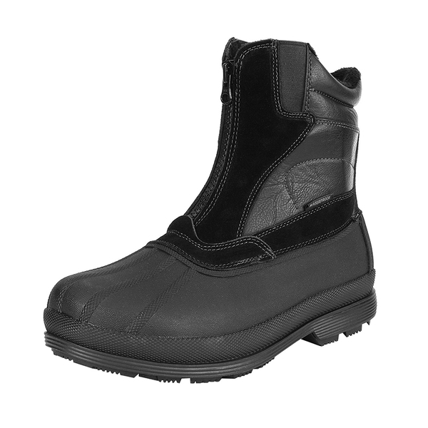 Men's Waterproof Slip-On Snow Boots - BLACK -  0