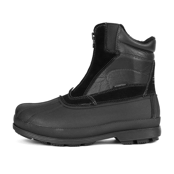 Men's Waterproof Slip-On Snow Boots - BLACK - 1