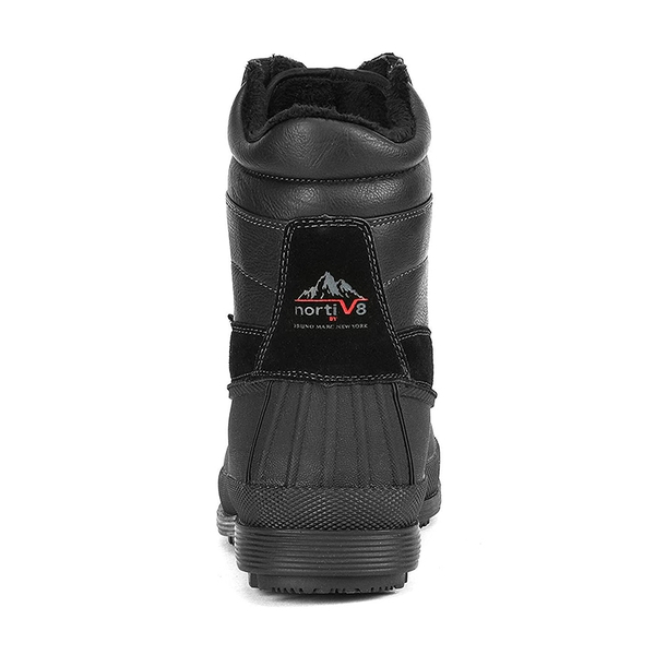 Men's Waterproof Slip-On Snow Boots - BLACK - 3