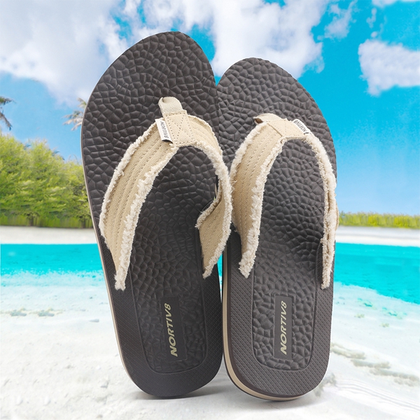Men's EVA Thong Flip Flops - BEIGE - 1