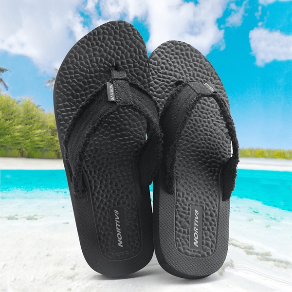 Men's EVA Thong Flip Flops - BLACK - 1