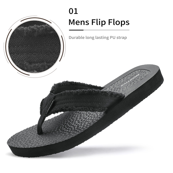 Men's EVA Thong Flip Flops - BLACK - 2