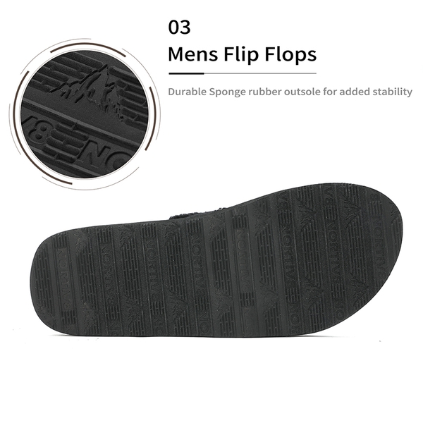 Men's EVA Thong Flip Flops - BLACK - 4