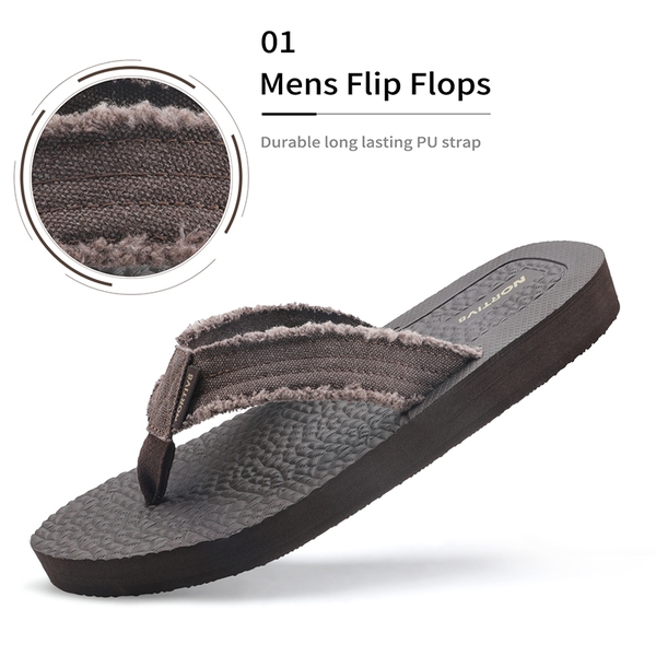 Men's EVA Thong Flip Flops - COFFEE - 2