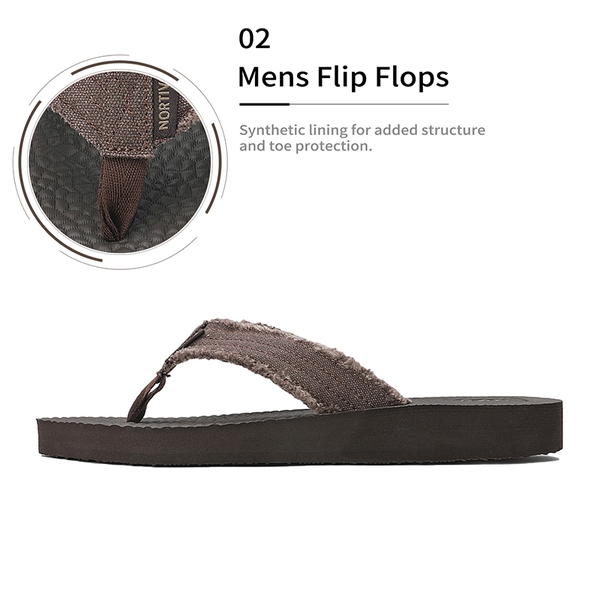 Men's EVA Thong Flip Flops - COFFEE - 3