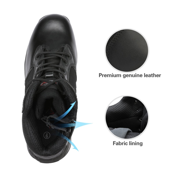 Men's Steel Toe Cap Work Boots - BLACK - 3